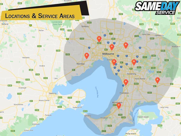 Melbourne service areas